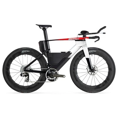 TT Triathlon Carbon Rad BMC Speedmachine 01 ONE | COOL WHITE / NEON RED SRAM RED - Bild 1 von 3