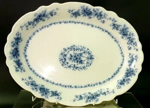 Antique Platter Plate Large 18" Long BLUE&WHITE W .H Grindley & Co 1880-1914 - Picture 1 of 4