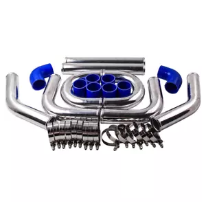 Kit de tubería turbo intercooler de aluminio universal de 2,5 pulgadas manguera + silicona + abrazadera - Imagen 1 de 7