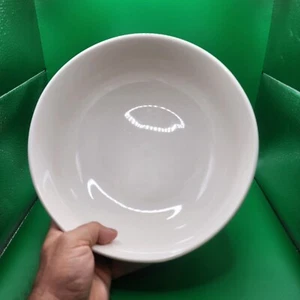 Godinger Siena Large White Porcelain Salad or Fruit Bowl w/ Chrome Stand - Picture 1 of 10