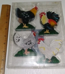 Nuevo sellado Bella cuatro coloridos imanes de refrigerador de gallo de pollo - Imagen 1 de 11