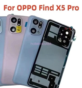 Battery Cover Back Rear Glass Door Case with Camera Lens For OPPO Find X5 Pro - Photo 1 sur 4