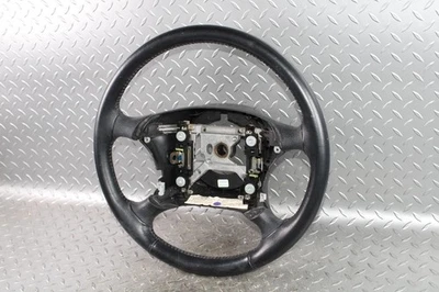 *WORN* 94-04 MUSTANG Black Leather Four Spoke Steering Wheel Assembly OE Factory - Image 1 of 4
