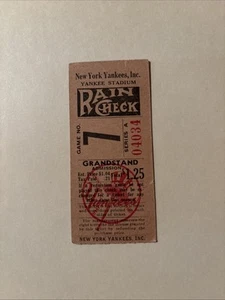 April 22nd 1946 New York Yankees vs Athletics Ticket Stub Joe Dimaggio Triple. - Picture 1 of 2