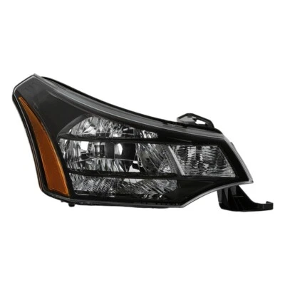 Halogen Headlight For 2009-2011 Ford Focus Black With Bulbs Right Passenger Side - Image 1 of 4