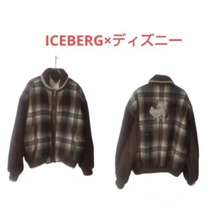 ICEBERG Disney collaboration blouson vintage brown men's size L From Japan i1360 - Picture 1 of 9