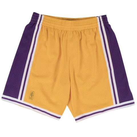 Mitchell & Ness Gold NBA Los Angeles Lakers 1996-97 Home Swingman Shorts Cover