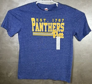 University Of Pittsburgh Panthers Pitt T-Shirt Size Large Blue Captivating NWT - Picture 1 of 8