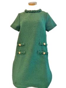 NWT's Tuckernuck Green Tweed Jackie Dress - Size Medium - Picture 1 of 12