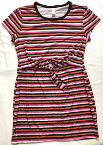 No Boundaries Women Pink Striped Casual T-Shirt Dress Size 3XL (21) - Picture 1 of 8