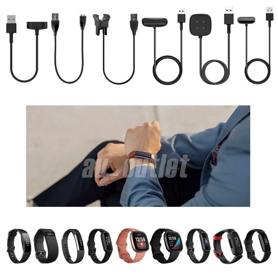 USB Charger Cable Fitbit Charge Alta Inspire 2 3 HR Sense Versa ACE 3 Lite Luxe - image 1 of 1
