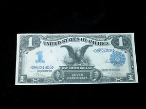 1899 $1 United States Black Eagle Large Silver Certificate - Picture 1 of 4