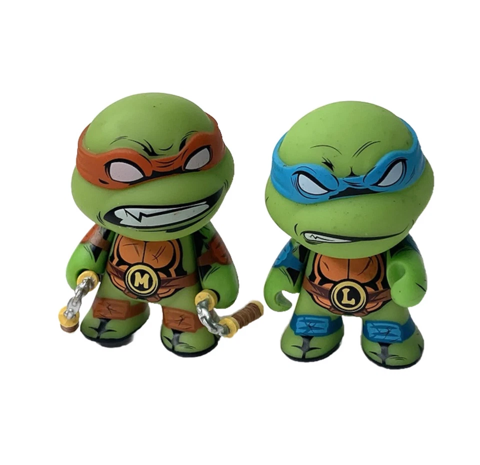 Kidrobot TMNT Teenage Mutant Ninja Turtles 3” Figura Vinilo Miguel Ángel Leonardo Foto 1 de 4