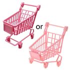 Realistic Dollhouse Trolley Lovely Pink Shopping Cart Cake Topping Decoration