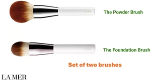 LA MER Ultra-Soft Brush Set of 2 – Powder & Foundation – New! - Picture 1 of 3