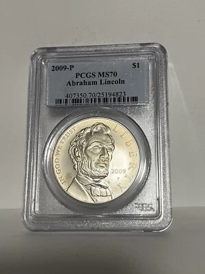 2009-P Lincoln Commemorative Bicentennial Silver Dollar PCGS MS 70 - Image 1 of 2