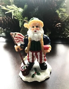 Figura de resina patriótica de Santa arte popular - DM Enterprises - 4" de alto - ¡ENVÍO RÁPIDO! - Imagen 1 de 6