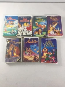WALT DISNEY CLASSICS BLACK DIAMOND COLLECTION VHS ORIGINAL LOT OF 7 FILM MOVIE - Picture 1 of 12
