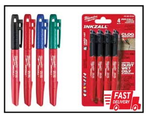 Inkzall Jobsite Permanent Marker, Fine Point Black and Color (8-Pack) - Picture 1 of 3