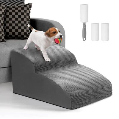 LANNVAN Haustiertreppe 3 Stufen – Stabil & Sicher Für Kleine Hunde & Katzen