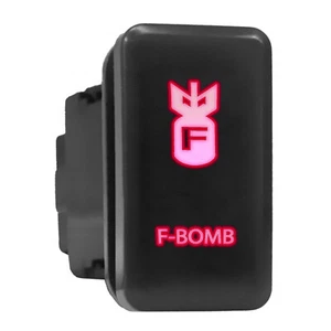F BOMB - LED Push Button Replacement for TOYOTA (1.54 x 0.83 in) Red - Picture 1 of 4