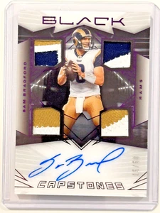 2024 Panini Black Sam Bradford Capstones Patch Auto #/50 Rams - Picture 1 of 2