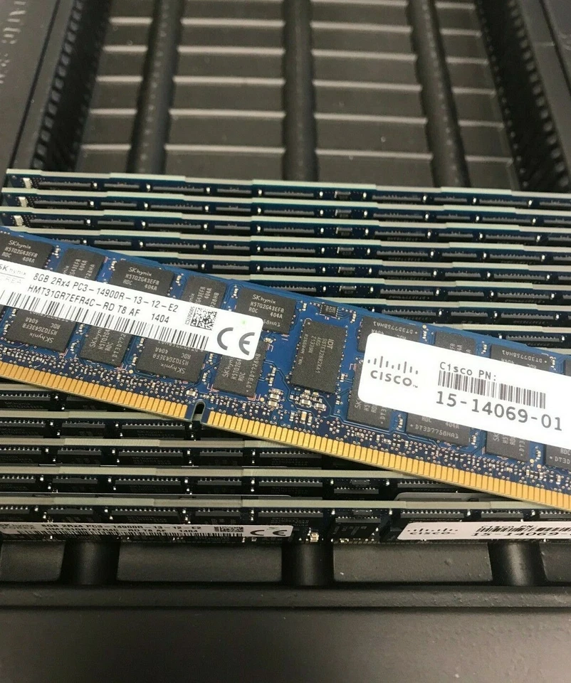 CISCO 15-14069-01 MEMORY 8GB 2RX4 PC3 14900R DDR3 HMT31GR7EFR4C-RD - Image 1 of 1