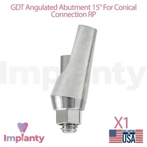 1x GDT prótesis dental angulada 15° conexión cónica hexagonal 2,65 mm sistema RP - Imagen 1 de 4