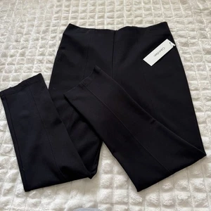 Nuevos Pantalones CALVIN KLEIN Medianos Negros Modernos Esenciales Adelgazantes Elásticos - Imagen 1 de 10