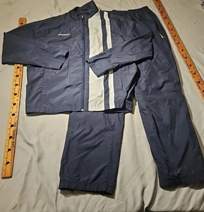 New Balance Track Suit Mens Jacket Large Pants Medium Blue Active Jogger Set - Picture 1 of 24