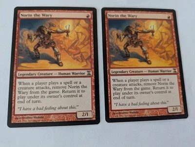 2 English Norin thw Wary Time Spiral MTG NM Free shipping with tracking - Image 1 of 2