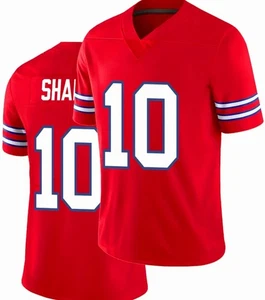 2025 NEW Stitched Khalil Shakir #10 Red Custom Jersey XL- BUFFALO BILLS - Picture 1 of 5