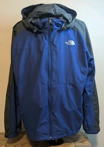 North Face Jacket Men's Blue Gray Hydrenalite Full Zip Hooded Jacket Size 2XL - Picture 1 of 17