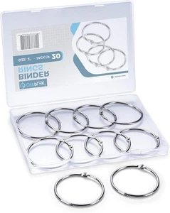 Loose Leaf Binder Rings 2 Inch (20 Pack) – 2 inch - 20 Pieces, Metallic - Picture 1 of 7