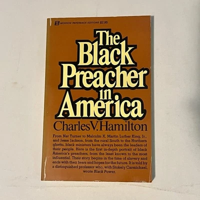 The Black Preacher in America by Charles V Hamilton 1972 Black Religious History - Image 1 of 4