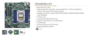 Asrock ROMED8U-2T Server_ MB Asrock Rack | Romed8u-2 support AMD EPYC7002-7003 - Picture 1 of 5