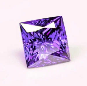 AAA+ 8x8 mm impecable natural amatista africana VVS piedra preciosa suelta corte princesa - Imagen 1 de 8