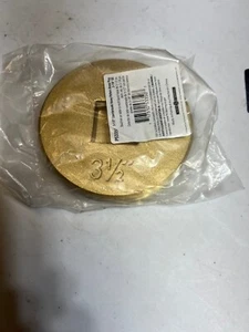 HEAVY-DUTY BRASS THREDDED FLUSH CLEANOUT PLUG W/ COUNTERSUNK SQUARE HEAD, 3-1/2" - Picture 1 of 3