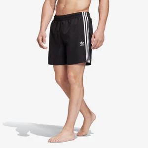 Adidas Originals Mens 3 Stripe Black Swim Swimming Shorts S M BNWT - Picture 1 of 1