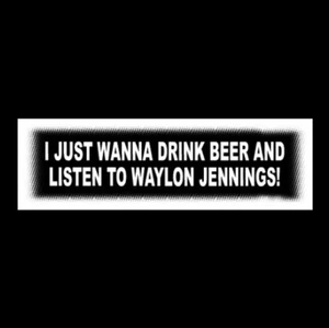 Divertida "CERVEZA Y WAYLON JENNINGS"" PEGATINA de música country The Ramblin' Man Willie - Imagen 1 de 1