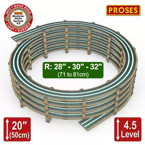 SPECIAL PROMO PRICE! 4.5 Lvl R: 28" to 32" HO Helix for Atlas, Bachmann and More - Picture 1 of 9