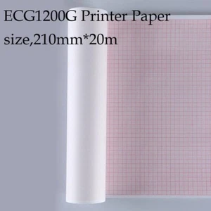 210 mm * 20 m, papel de grabación papel de impresora térmica para máquina de ECG/ECG ECG1200G - Imagen 1 de 2