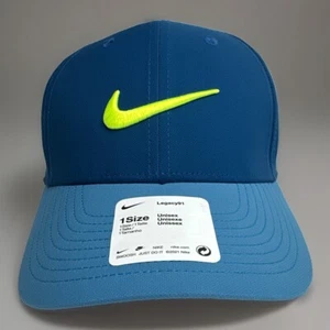 Nike Legacy91 Dri Fit Adjustable Hat - Blue & Volt CW6327-476 **NEW** - Picture 1 of 11