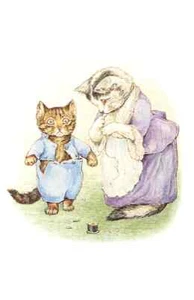 Modern Postcard: Beatrix Potter - Tom Kitten Surprised at Weight Gain - Picture 1 of 3
