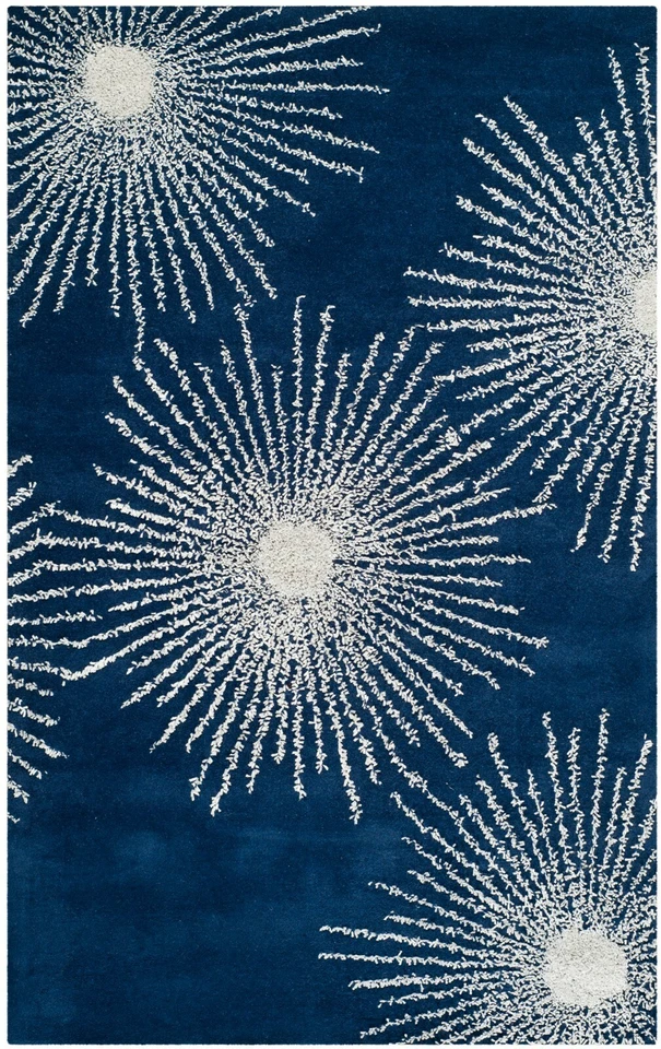 Safavieh Soho Dark Blue / Ivory Rug 6 X 9