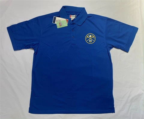 Denver Nuggets Polo Shirt 2xl Blue T-shirt Jersey New Cover