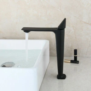 Tall Bathroom Faucet Basin Matte Black Mixer Deck Mount Brass Single Handle Tap - Picture 1 of 12