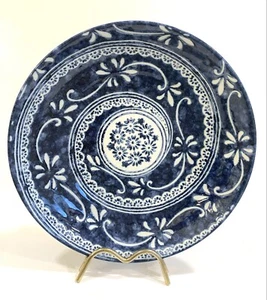 Japanese Porcelain Blue Floral Vine Dinnerware Serving Plate Bowl - Picture 1 of 4