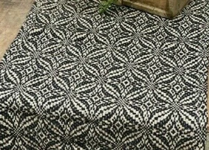 NEW Primitive THROW BLANKET WINDMILL BLACK CREAM 52" x 74" Cotton Farmhouse Chic - Picture 1 of 2