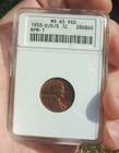 VOIR VIDÉO !       1958 D/D/D RPM 001 Lincoln blé ERREUR ancien support ANACS MS65RED